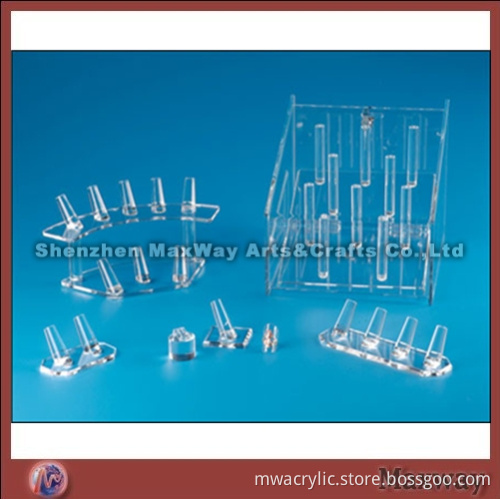 Clear Acrylc/Lucite Ring Holders/Displays with Various Shapes